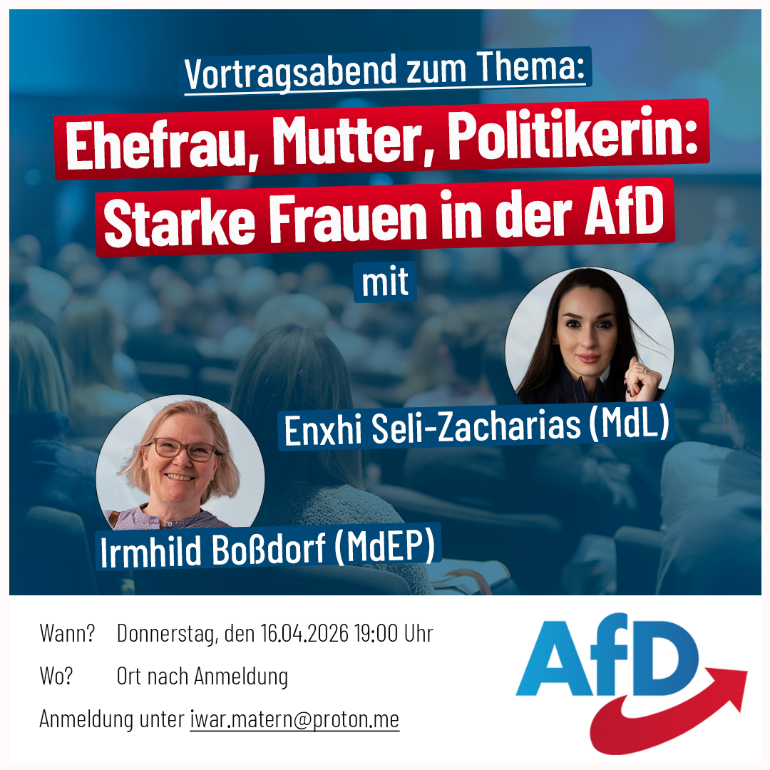 Vortragsabend zum Thema: Starke Frauen in der AfD